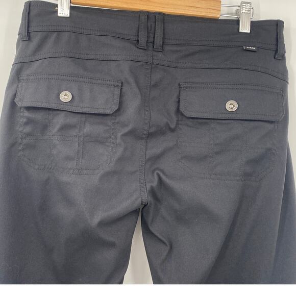 Prana Halle Pants Cargo Pockets Standard Fit Convertible Straight Leg Black 10R - Picture 6 of 10